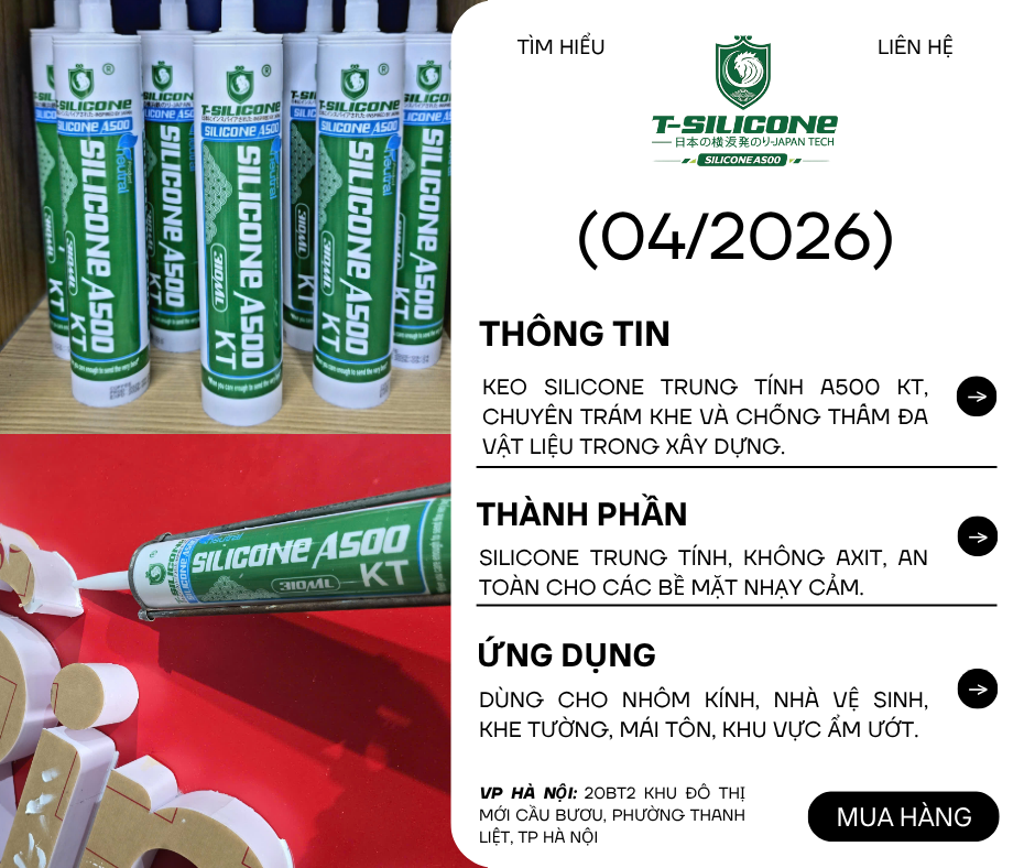 KEO SILICONE TRUNG TÍNH A500
